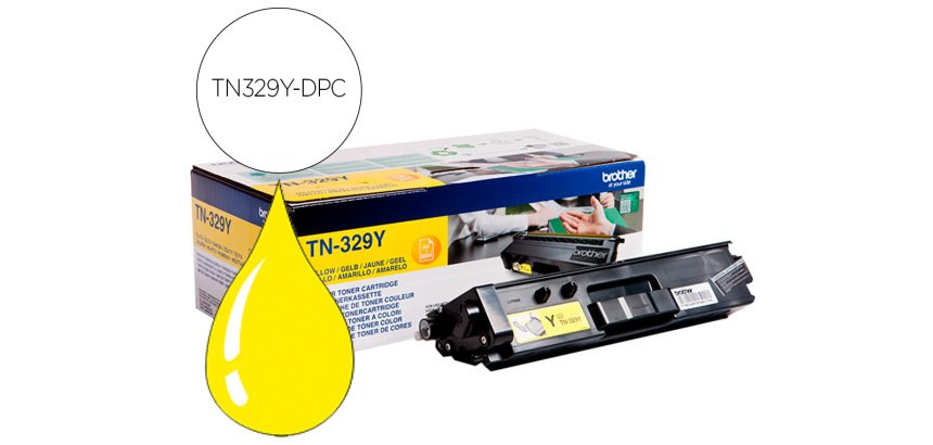 Toner laser compatible dpc brother tn329y 6000 p jaune