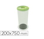 Collecteur de piles usagees viso acrylique fond mousse couvercle amovible parfaite stabilite diametre 20cm hauteur 75cm