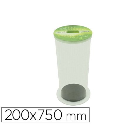 Collecteur de piles usagees viso acrylique fond mousse couvercle amovible parfaite stabilite diametre 20cm hauteur 75cm