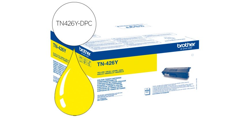 Toner laser compatible dpc brother tn426y 6500 p jaune
