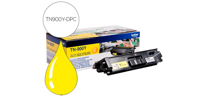 Toner laser compatible dpc brother tn900y 6000 p jaune