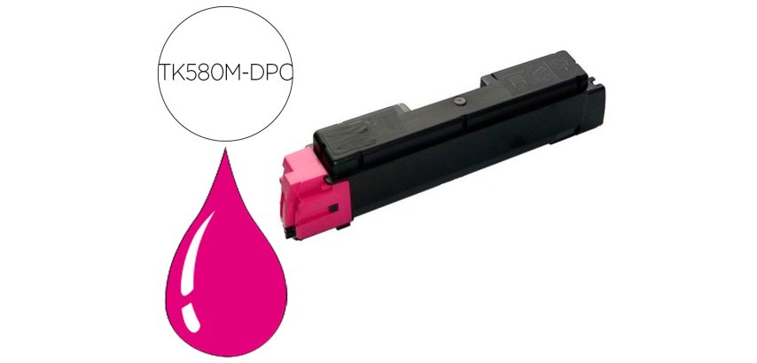 Toner laser compatible dpc kyocera tk-580m 2800 p magenta