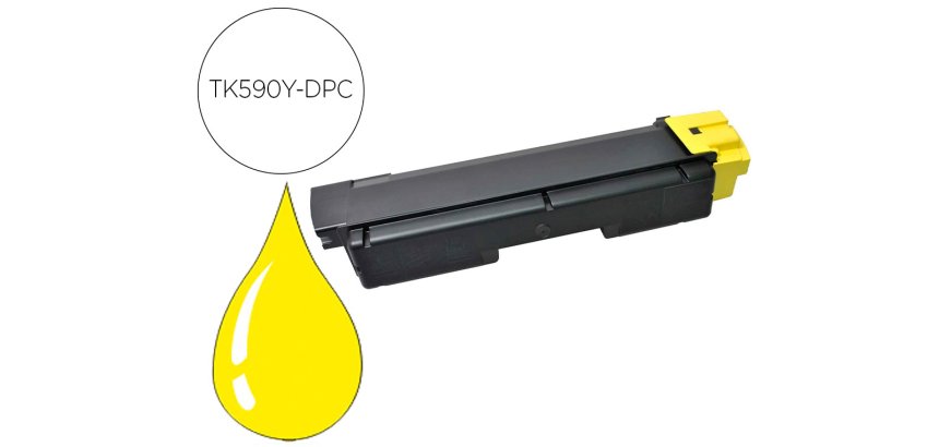 Toner laser compatible dpc kyocera tk-590y 5000 p jaune