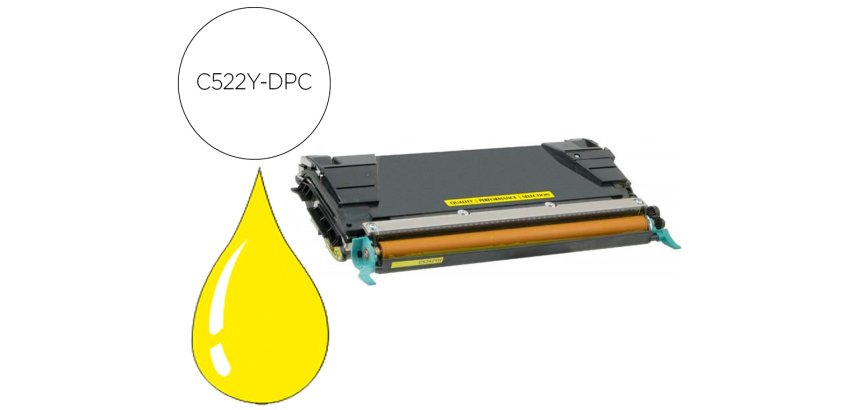 Toner laser compatible dpc lexmark c5220ys jaune