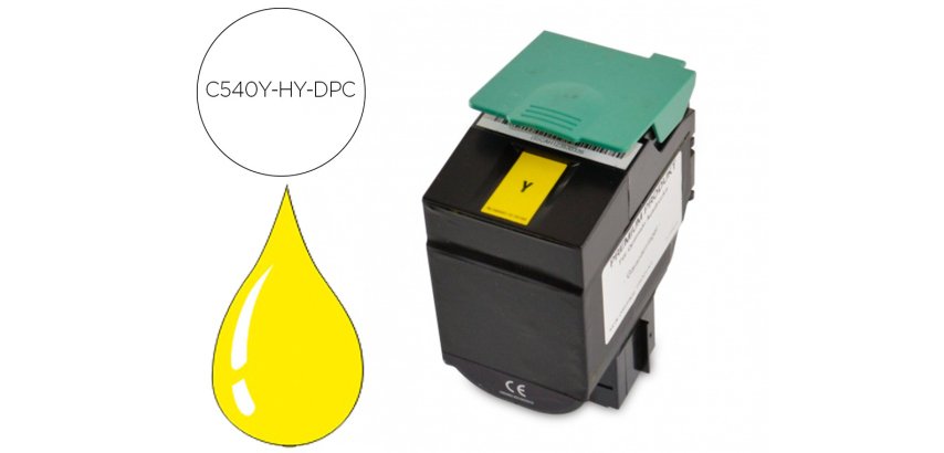 Toner laser compatible dpc lexmark c540h1yg jaune