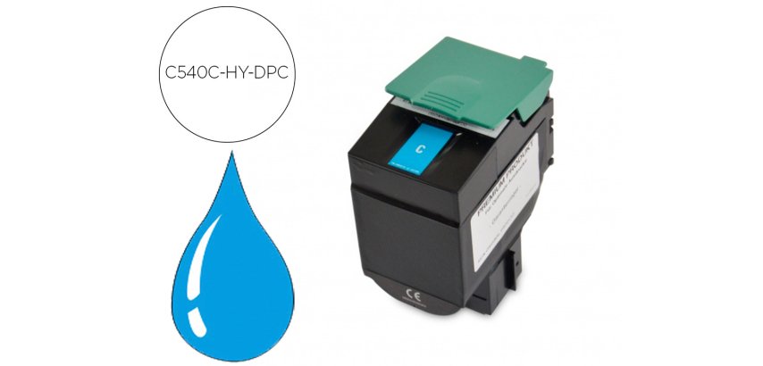 Toner laser compatible dpc lexmark c540h1cg cyan