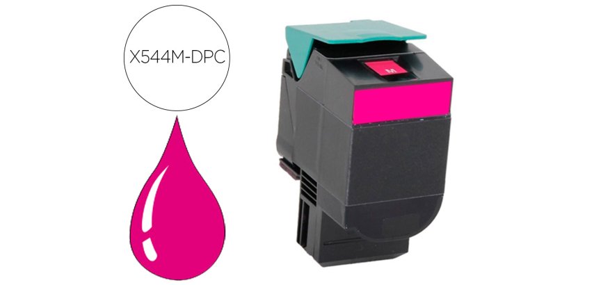 Toner laser compatible dpc lexmark c544x1mg magenta