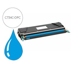 Toner laser compatible dpc lexmark c734a1cg cyan