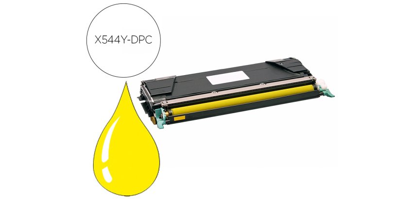 Toner laser compatible dpc lexmark c734a1yg jaune