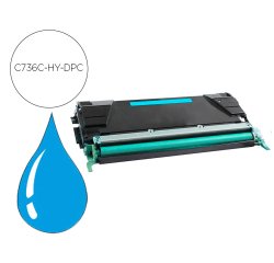 Toner laser compatible dpc lexmark c736h1cg cyan