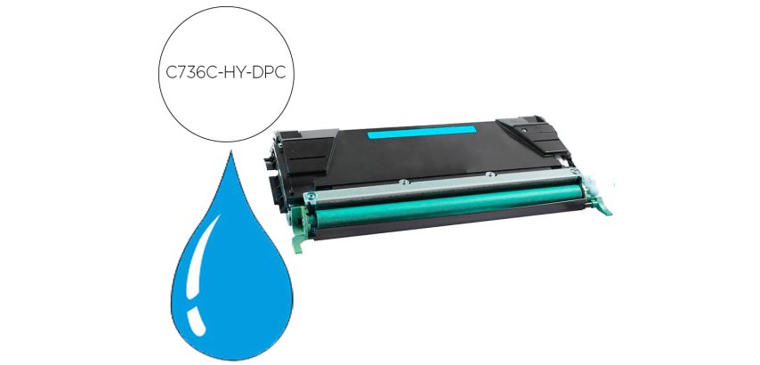 Toner laser compatible dpc lexmark c736h1cg cyan