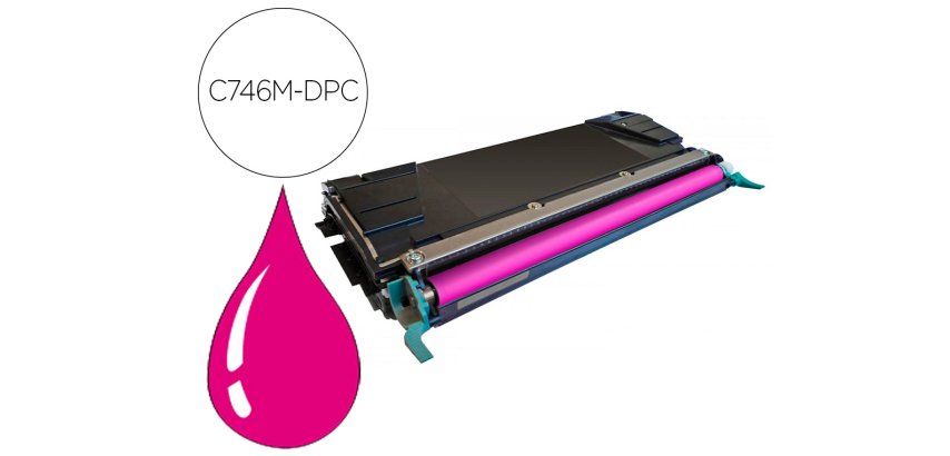 Toner laser compatible dpc lexmark c746a1mg magenta