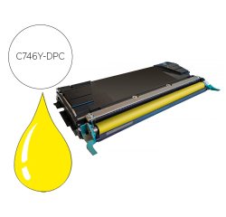 Toner laser compatible dpc lexmark c746a1yg jaune