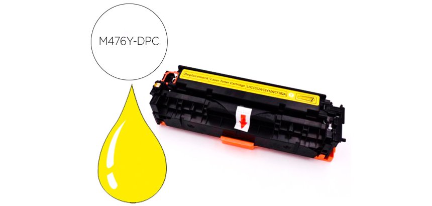 Toner laser compatible dpc hp cf382y/312a