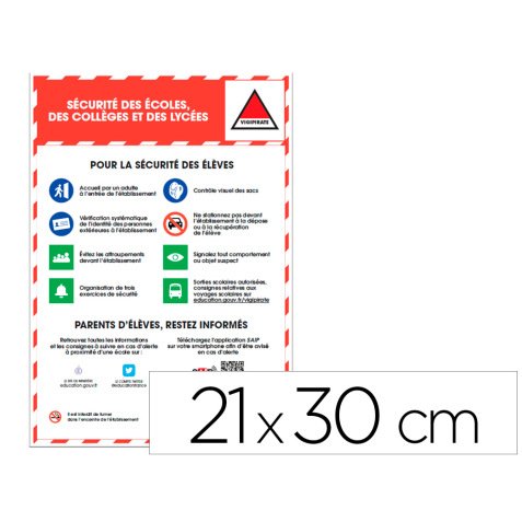 Panneau de signalisation vigipirate pvc signaletique   parents d éléves restez informollges et lyc