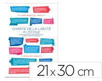 Panneau affichage aluminium signaletique biz charte de la laicité a l'ecole 21x30cm