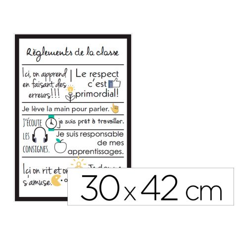 Panneau affichage pvc signaletique biz rglements   de la classe 30x42cm