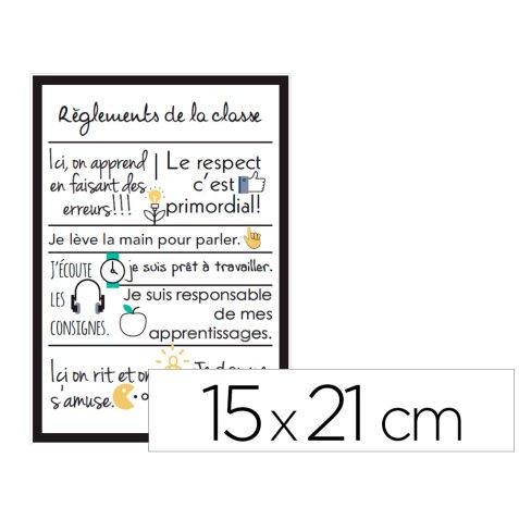 Panneau affichage pvc signaletique biz rglements   de la classe 15x21cm