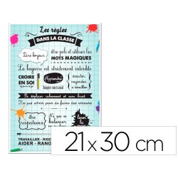 Panneau affichage pvc signaletique biz regles de la classe 21x30cm