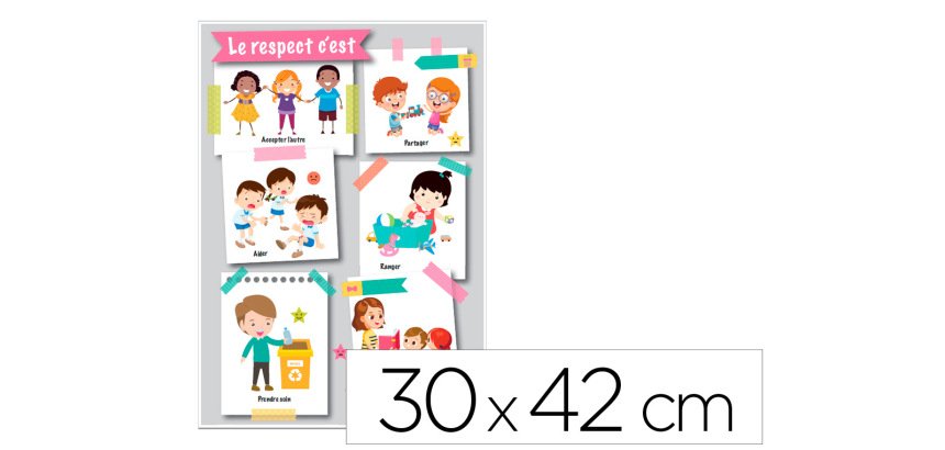 Panneau affichage pvc signaletique biz le respect   c'est 30x42cm