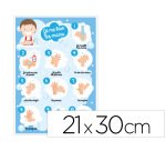 Plaque pvc signaletique biz consigne d'hygiene \" je me    lave les mains\" 21x30cm