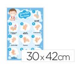 Plaque pvc signaletique biz consigne d'hygiene \" je me    lave les mains\" 30x42cm
