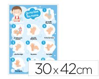 Plaque pvc signaletique biz consigne d'hygiene \" je me    lave les mains\" 30x42cm