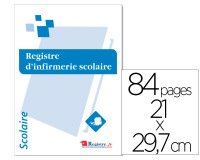 Registre obligatoire d'infirmerie scolaire         signaletique biz reliure      piqure 84 pages 21x29,7cm