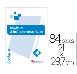 Registre obligatoire d'infirmerie scolaire         signaletique biz reliure      piqure 84 pages 21x29,7cm