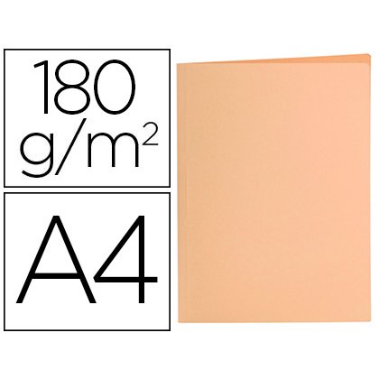 Sous-chemise liderpapel papier cartonne 180g/m2       310x230mm document a4 coloris orange pastel