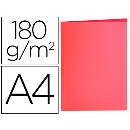 Sous-chemise liderpapel papier cartonne 180g/m2       310x230mm document a4 coloris rouge pastel