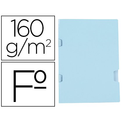 Sous chemise liderpapel a4+ plastifiee avec encart        agrafage 160g/m2 coloris bleu