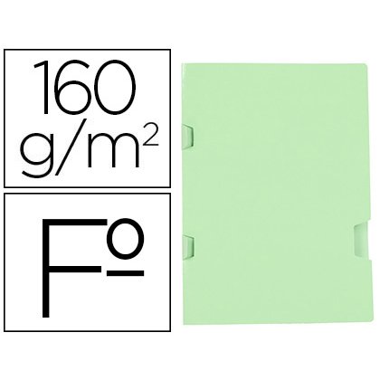 Sous chemise liderpapel a4+ plastifiee avec encart        agrafage 160g/m2 coloris vert