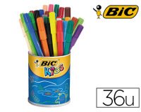 Feutre bic kids visa coloriage encre lavable capuchon ventilé pointe bloquée ultra-résistante pot 36 unités