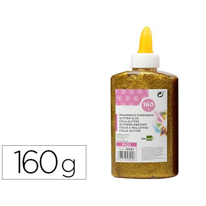 Colle pailletee liderpapel coloris or metallise - pot de 160g