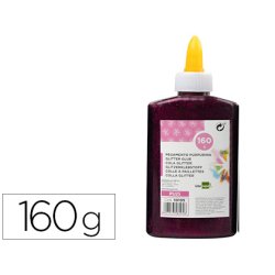 Colle pailletee liderpapel coloris mauve metallise - pot de 160g