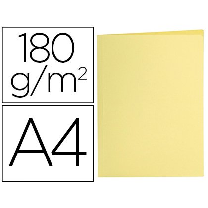 Sous-chemise liderpapel papier cartonne 180g/m2       310x230mm document a4 coloris jaune pastel