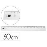 Regle liderpapel plastique incassable transparent 30 cm