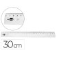 Regle liderpapel plastique incassable transparent 30 cm