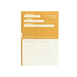 Registre élèves inscrits éditions fuzeau 325 élèves a4 210x297mm