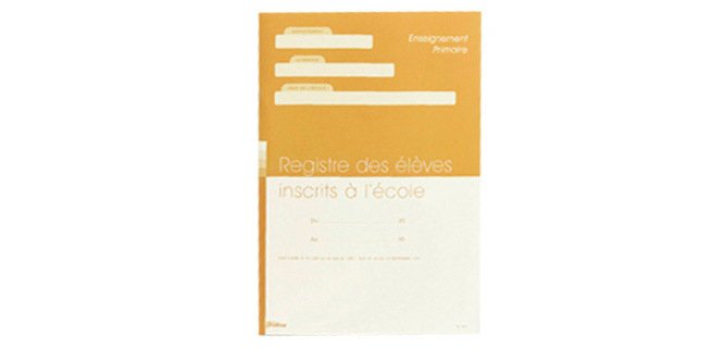 Registre élèves inscrits éditions fuzeau 325 élèves a4 210x297mm