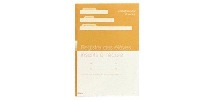 Registre élèves inscrits éditions fuzeau 325 élèves a4 210x297mm
