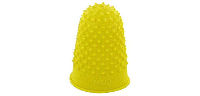 Doigtier wonday caoutchouc assure parfait accrochage     feuilles picots entourants n.2diam. 24mm sachet 12 unites