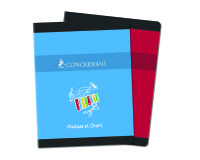 Cahier conquérant sept musique chant piqûre couverture offset 170x220mm 48 pages papier 70g 24f séyès 24f musique