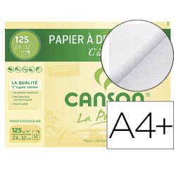 Papier à dessin 'C' à grain, 320 x 240 mm, 125 g/m2
