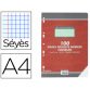 Feuillets mobiles 100 pages, seyès, vert