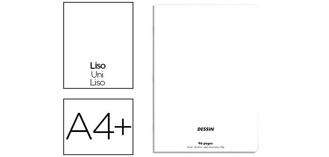 Cahier piqué conquérant sept couverture offset a4+ 24x32cm 96 pages 70g uni