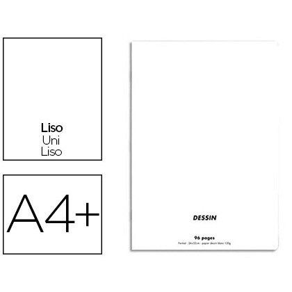 CONQUERANT SEPT Cahier, 240 x 320 mm, uni blanc, 96 pages