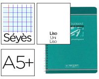 Cahier travaux pratiques piqué conquérant sept couverture offset a5+ 17x22cm 80 pages 70g 40 séyès/40 unies