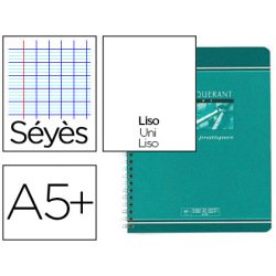Cahier travaux pratiques piqué conquérant sept couverture offset a5+ 17x22cm 80 pages 70g 40 séyès/40 unies